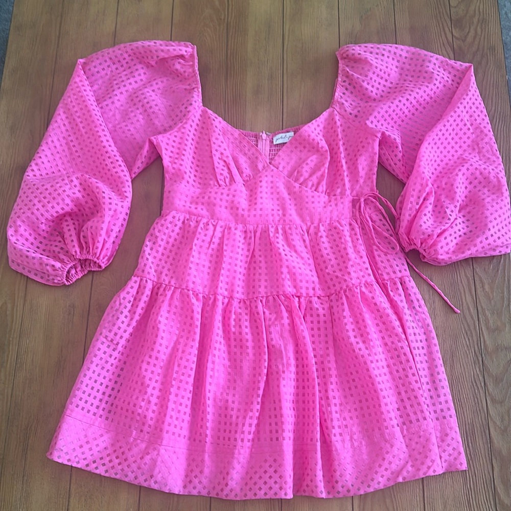 Pink pedal + pup dress XL